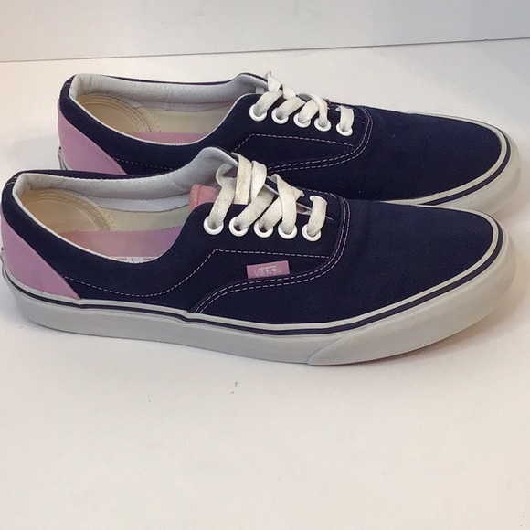 VANS BLACK AND PINK OFF THE WALL LOW TOP SNEAKERS SZ MENS 8 WOMEN 9.5 - Picture 3 of 11